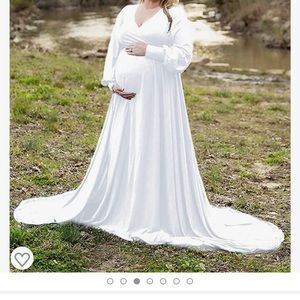 White maternity dress